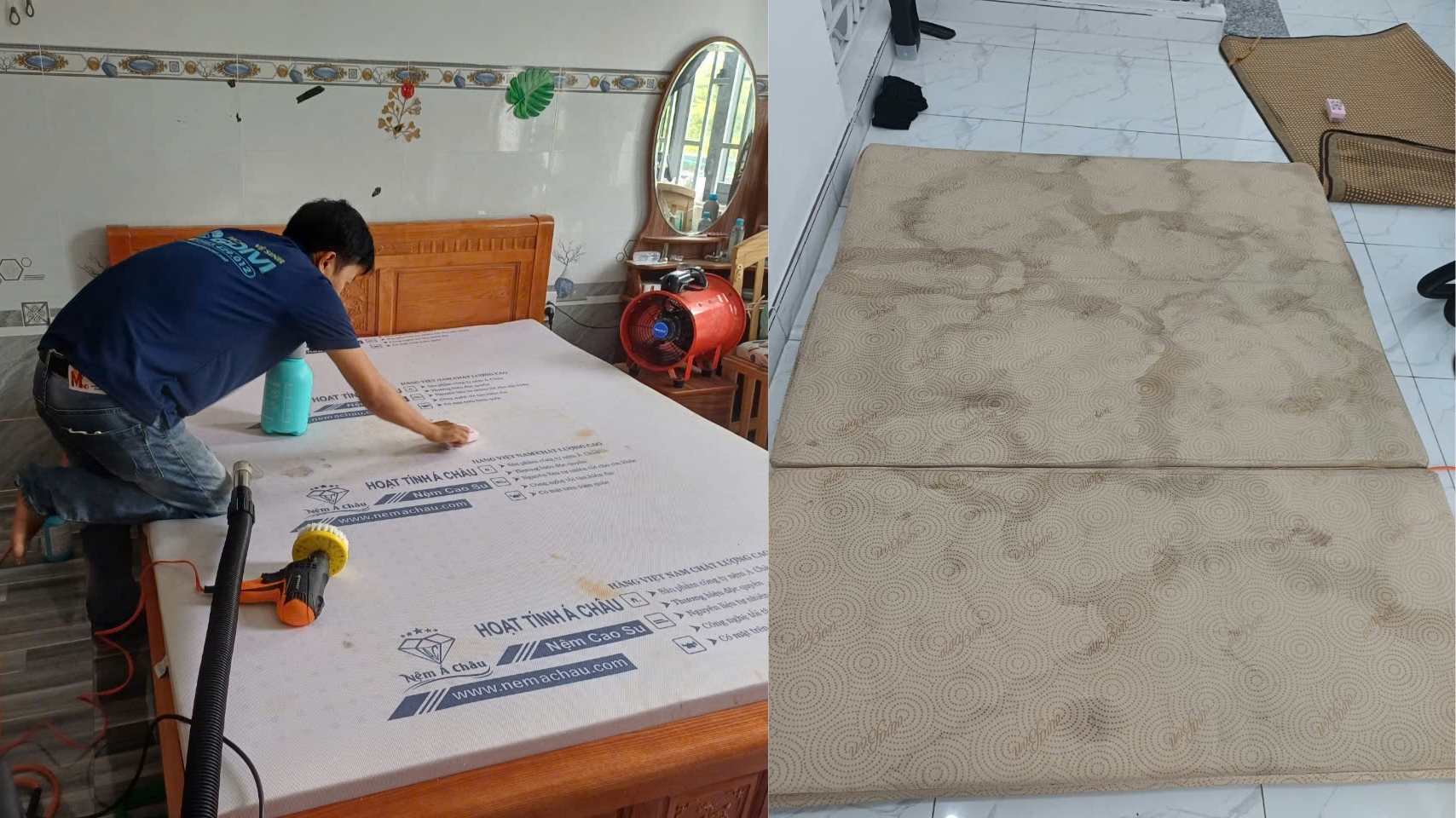 GIẶT NỆM BÔNG ÉP