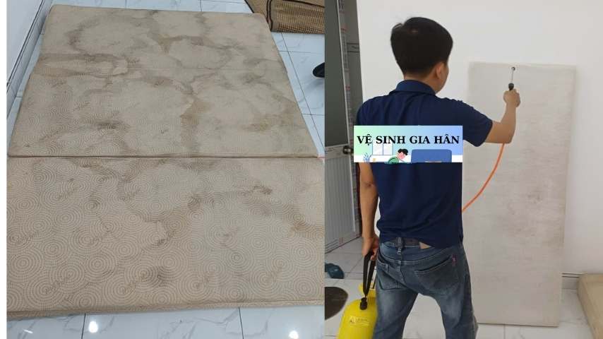 các bước làm sạch nệm bông ép