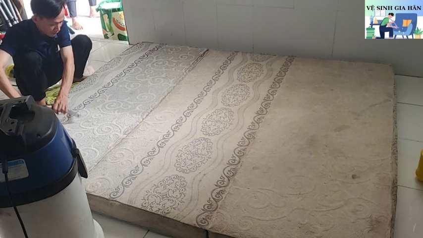 Quy trình giặt nệm cho tầng chất liệu